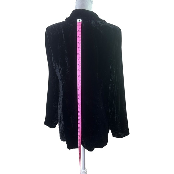Cabi Blazer Womens XS Velvet Crushed Stretch Button Jacket Long Sleeve Pockets‎ - Picture 9 of 12